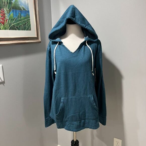 So Brand Teal Blue Lightweight Front Pocket Pullover Hoodie Sweatshirt Size XL - Picture 1 of 8
